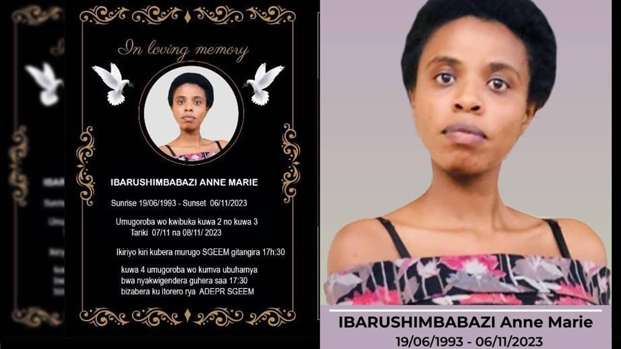 Umuhango wo Gushyingura Nyakwigendera Ibarushimbabazi Anne Marie💔😭