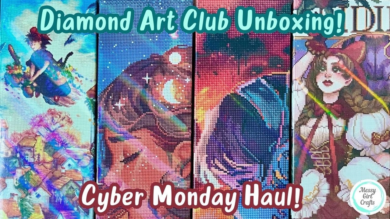 Cyber Monday 2024 Diamond Art Club Haul - Unboxing 4 Kits!