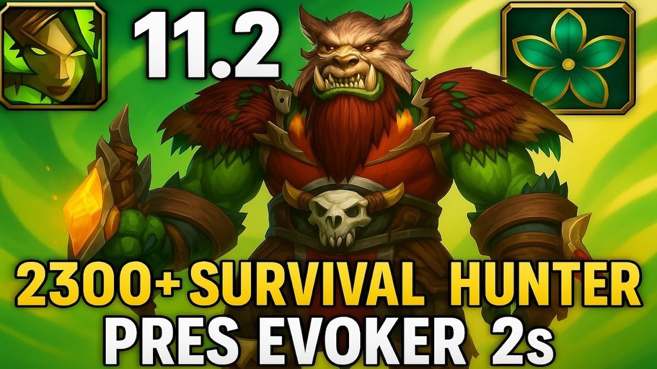 Survival Hunter Pres Evoker arena 2s TWW pvp season 2 