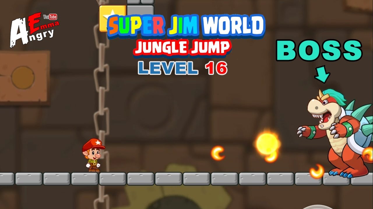 Super Bobby's Adventure (Super Jim World) - Level 16 + BOSS / Gameplay Walkthrough (Android, iOS)