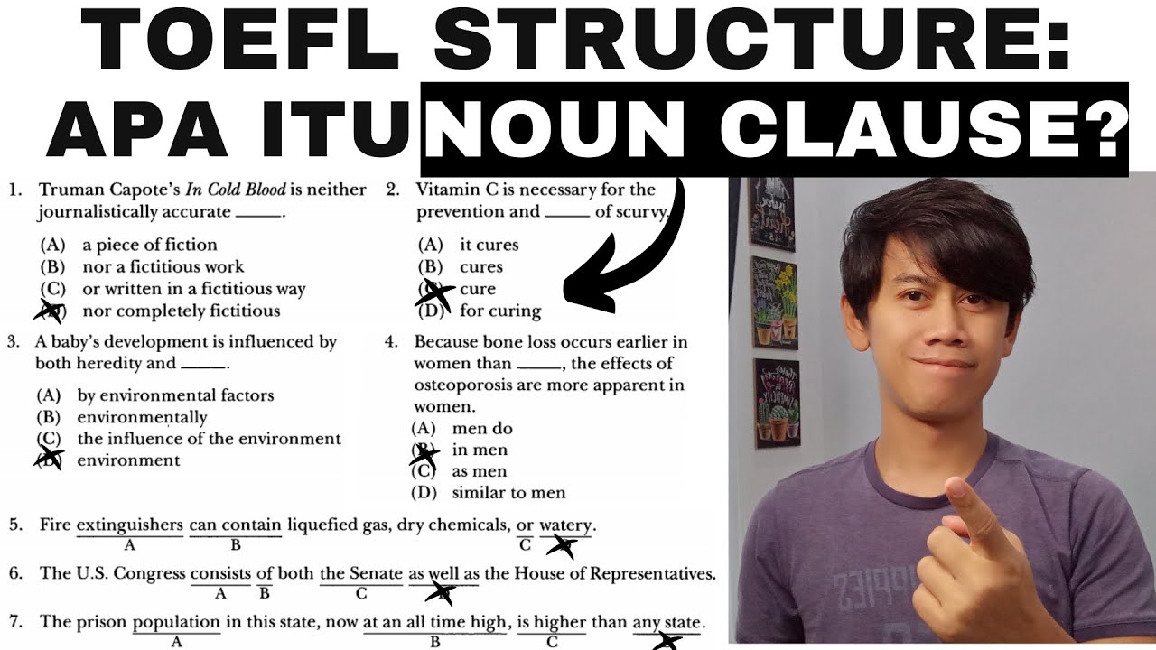 Belajar TOEFL Structure tentang Noun Clause