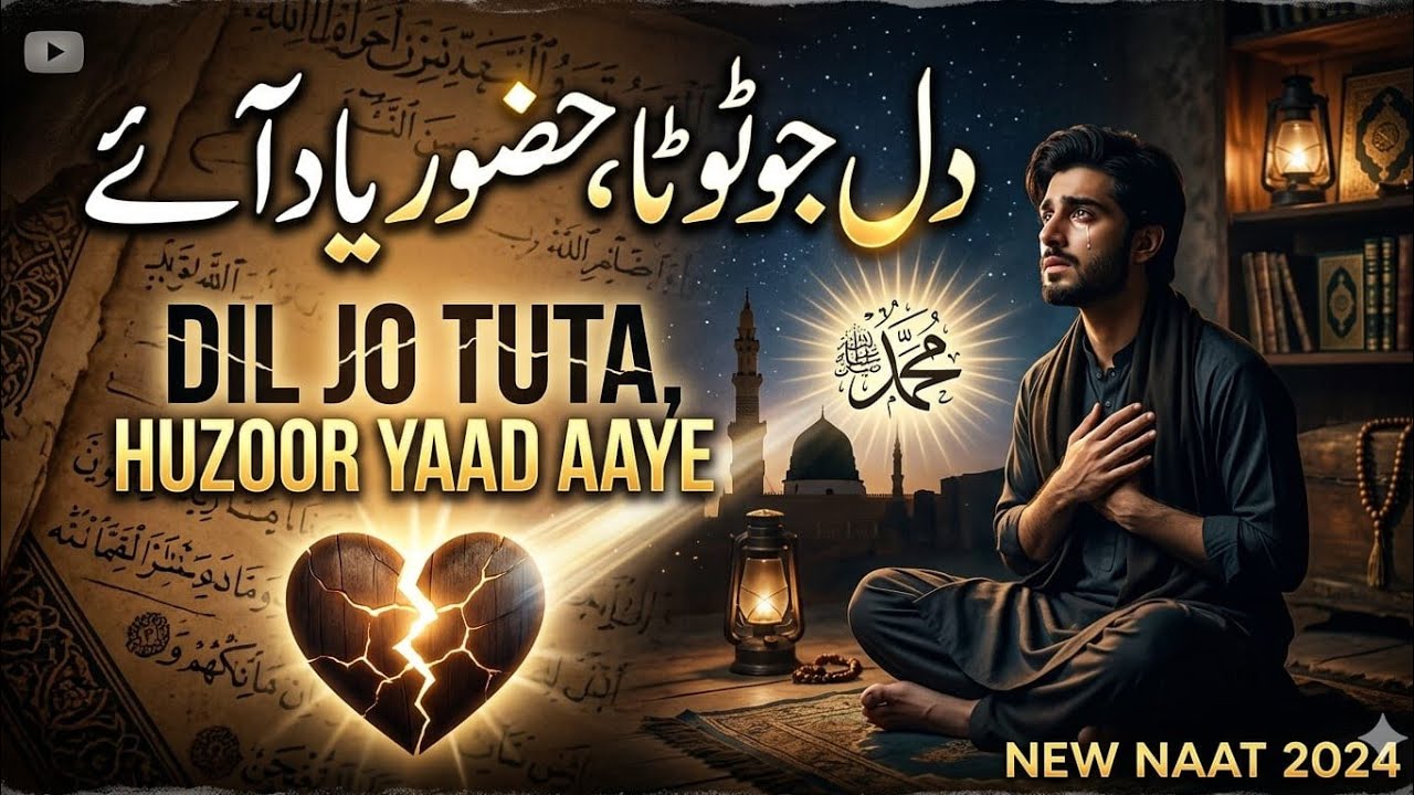 دل جو ٹوٹا ❤️ حضور ﷺ یاد آئے — Heart Touching Naat Ajmal Saqib qadri