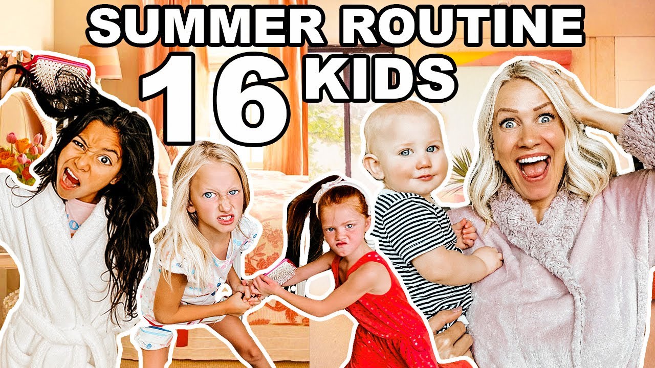 MORNiNG ROUTiNE with Large Family! Summer Edition!