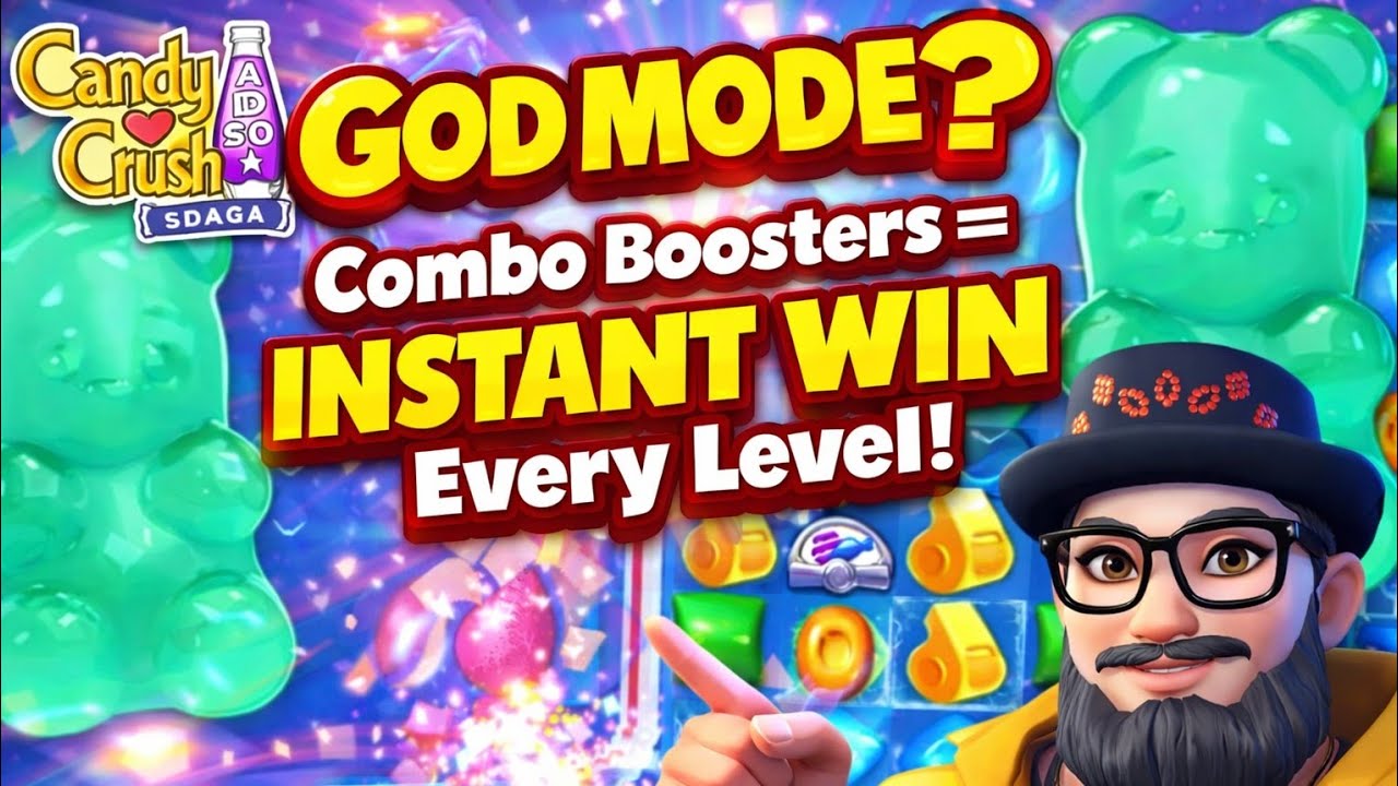 Candy Crush Soda Saga GOD MODE? Combo Boosters = INSTANT WIN Every Level!