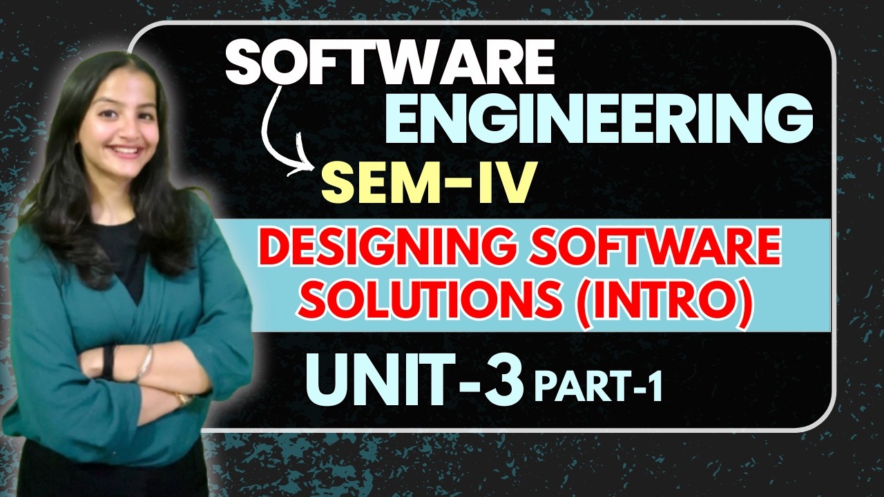 Designing Software Solutions (Introduction)| Software Engineering Sem-4 Unit-3 Part-1| In Hindi