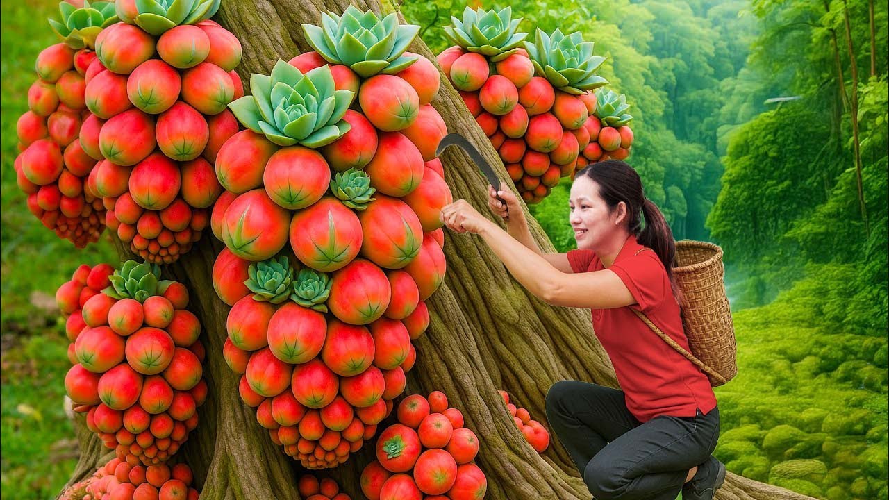 Harvesting Rare Forest Succulent Fruits go to market sell | Discover This Mysterious Jungle Treasure