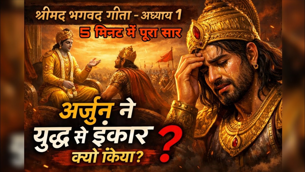 युद्ध से पहले अर्जुन क्यों रो पड़े? |श्रीमद्भगवद्गीता अध्याय 1 | अर्जुन विषाद योग |