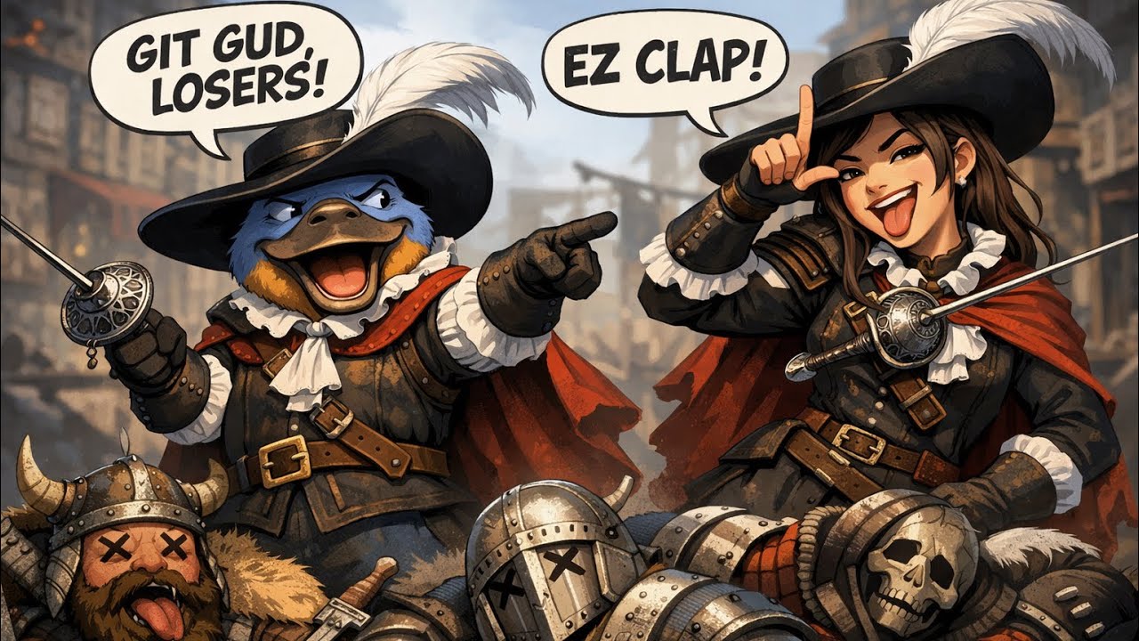 Me and my toxic twin TERRORISE this poor dominion lobby! For Honor Virtuosa