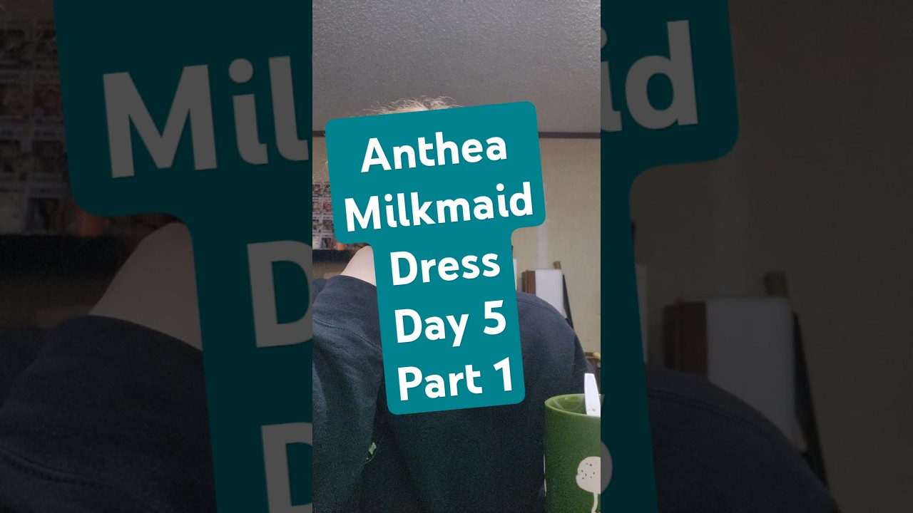 Day 5 part 1 Sleeves are done #antheamilkmaiddress #sewing #sewingvlog #costube  #sewingpatterns