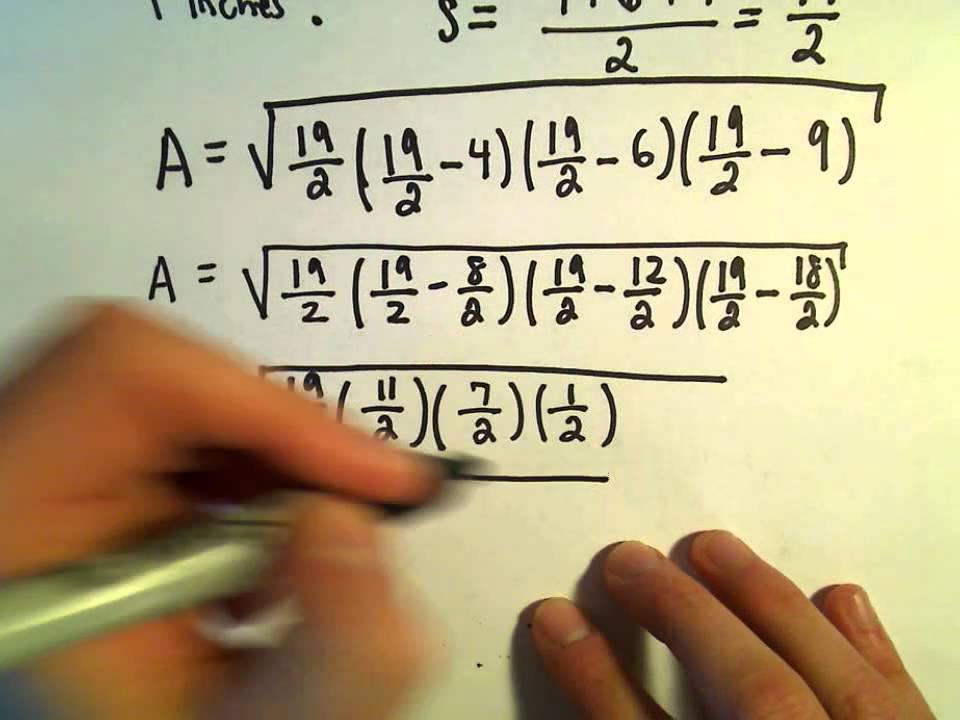 Heron's Formula, Example 1