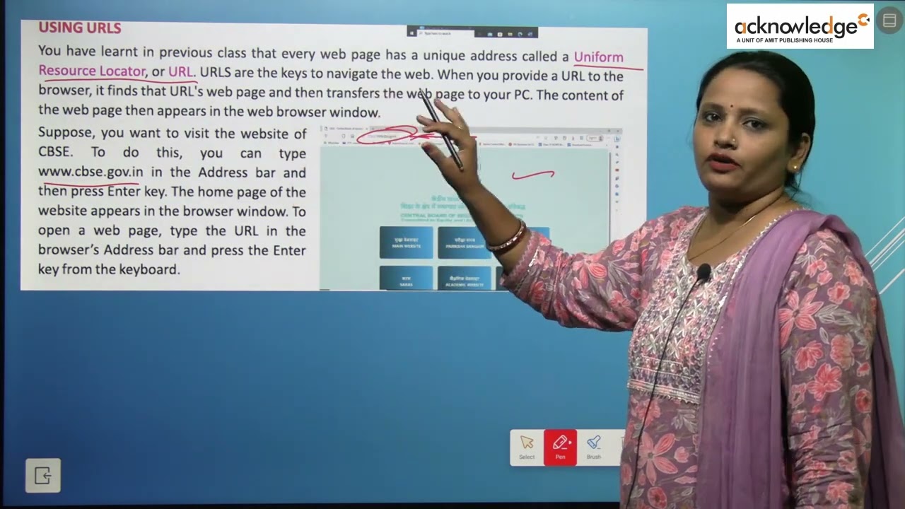 ACKNOWLEDGE COMPUTER CLASS 5 CHAPTER 7 INTERNET AND EMAIL