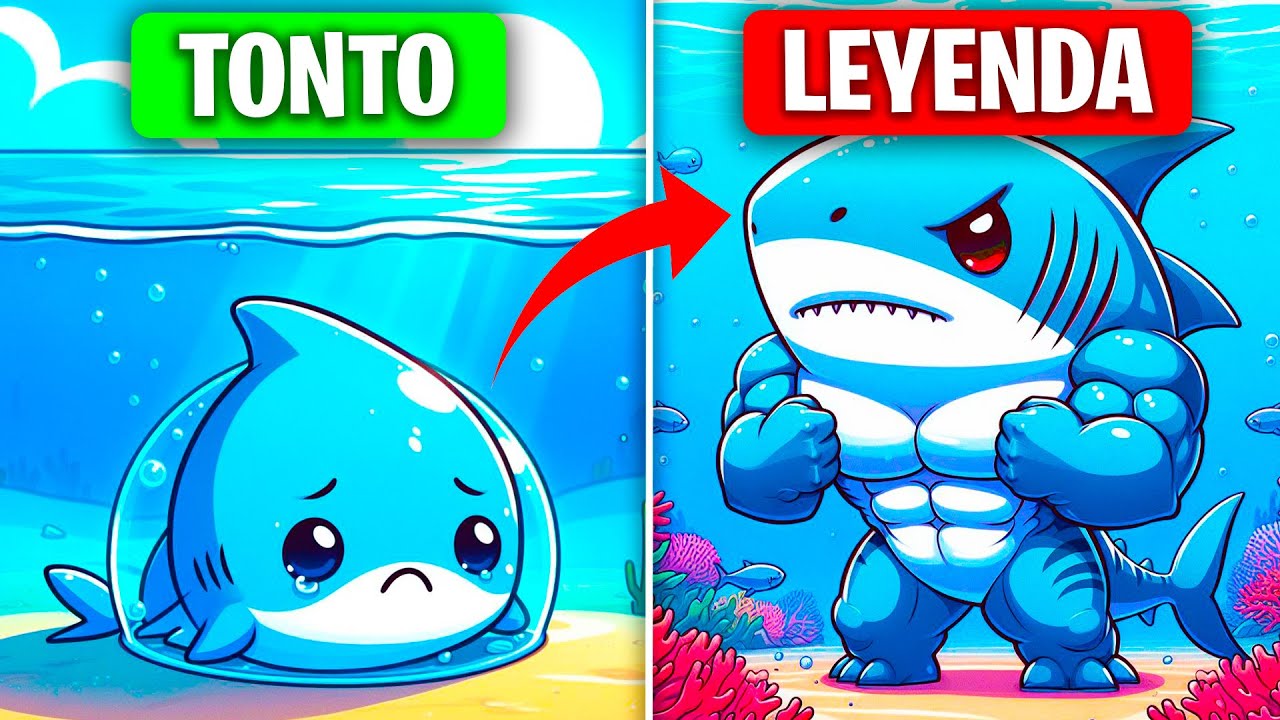 ¡Pasé de NOOB a LEYENDA siendo un MEGALODÓN AS3SIN0! La Película