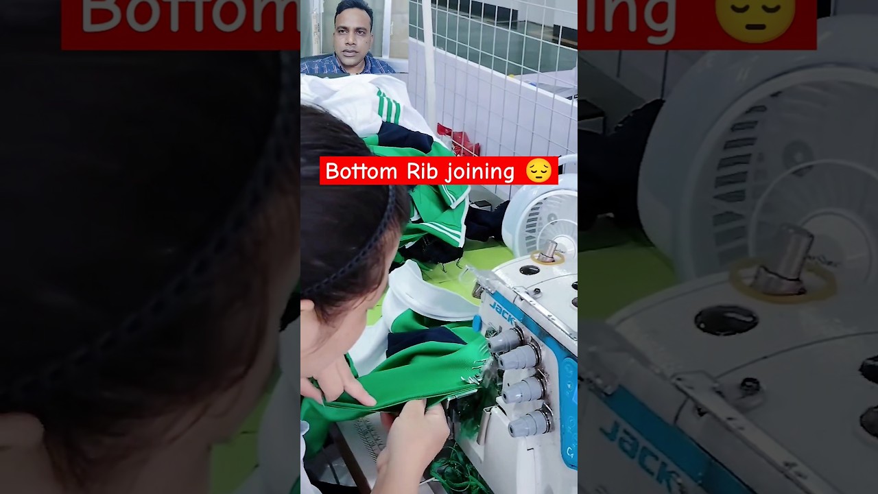 Bottom rib joint- jacket rib joint in garment industry 🤗 #shorts #rib_joint #jackets