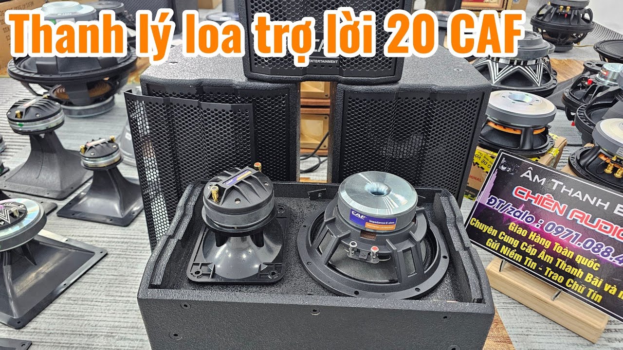Thanh lý giá siêu hời,,2đ loa trợ lời bas 20 CAF itialia hàng hiếm.Zalo:0971.088.499