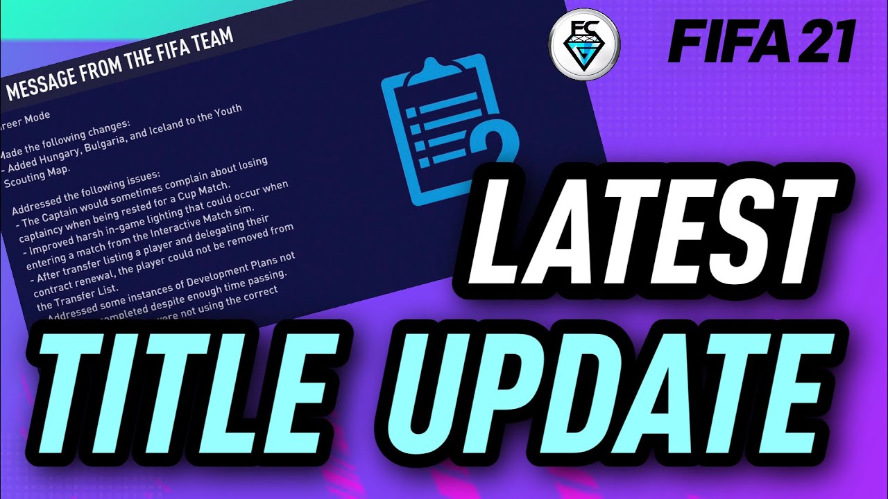FIFA 21: TITLE UPDATE 3.1 - NEW FEATURES ADDED