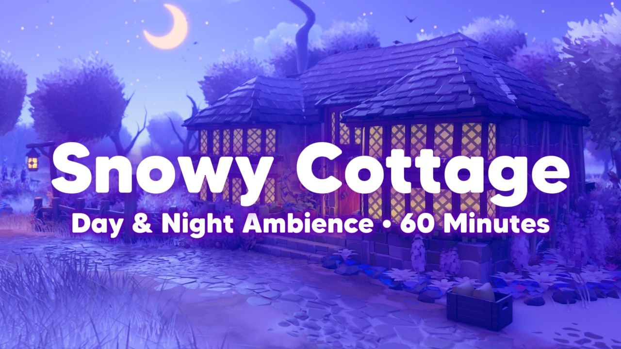 Winter House Ambience | Soothing Snow & Light Shift Loop