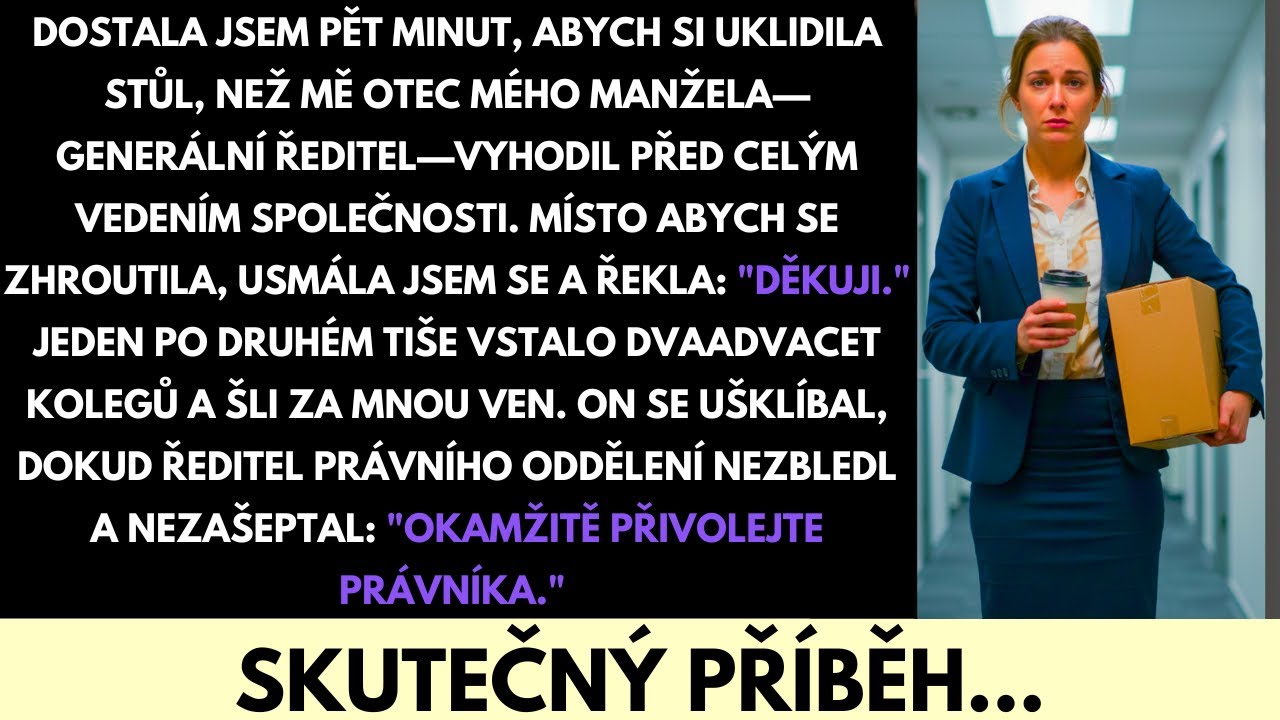 Můj Tchán, Miliardář a Ředitel, Mě Propustil v Luxusní Zasedačce—22 Kolegové Odejítli Se Mnou