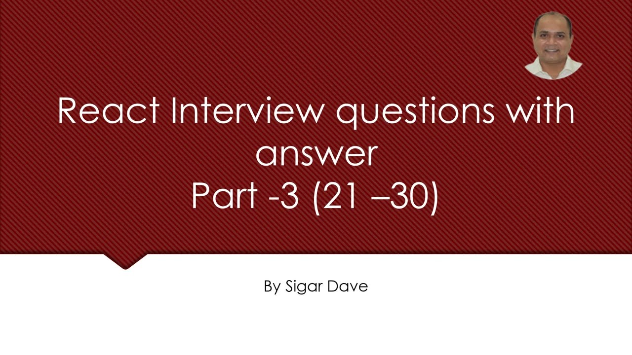 React Interview questions with answer Part 3 #interviewquestionsandanswers #reactinterviewquestions