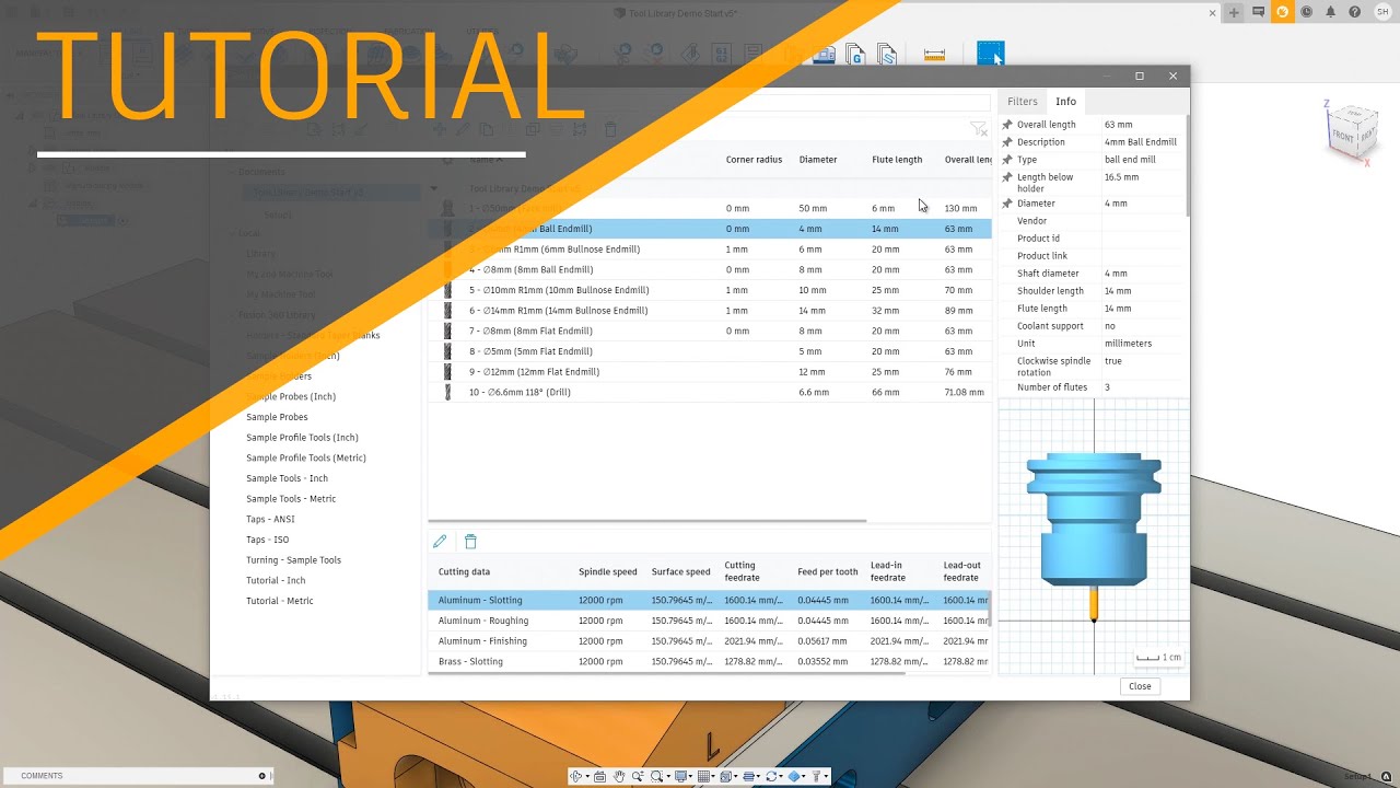 TUTORIAL: Fusion 360 Tool Library Improvements - April 2021