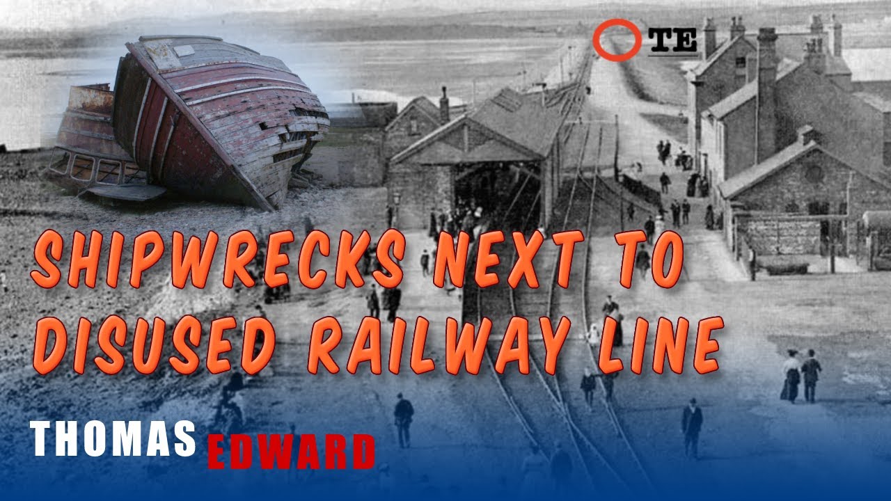 Shipwrecks Next To Disused Railway Line "Roa Island Cumbria"