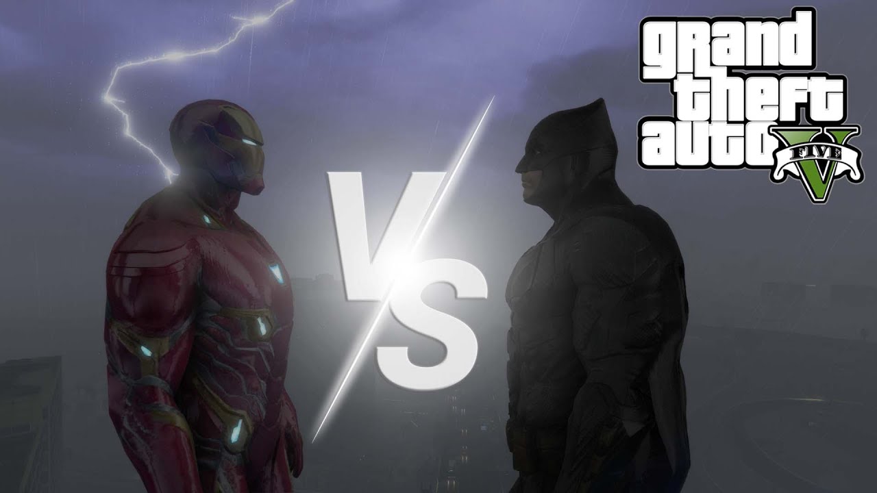 GTA 5 - Batman (DCEU)  VS Iron Man (MCU) | Battle Of The Billionaires