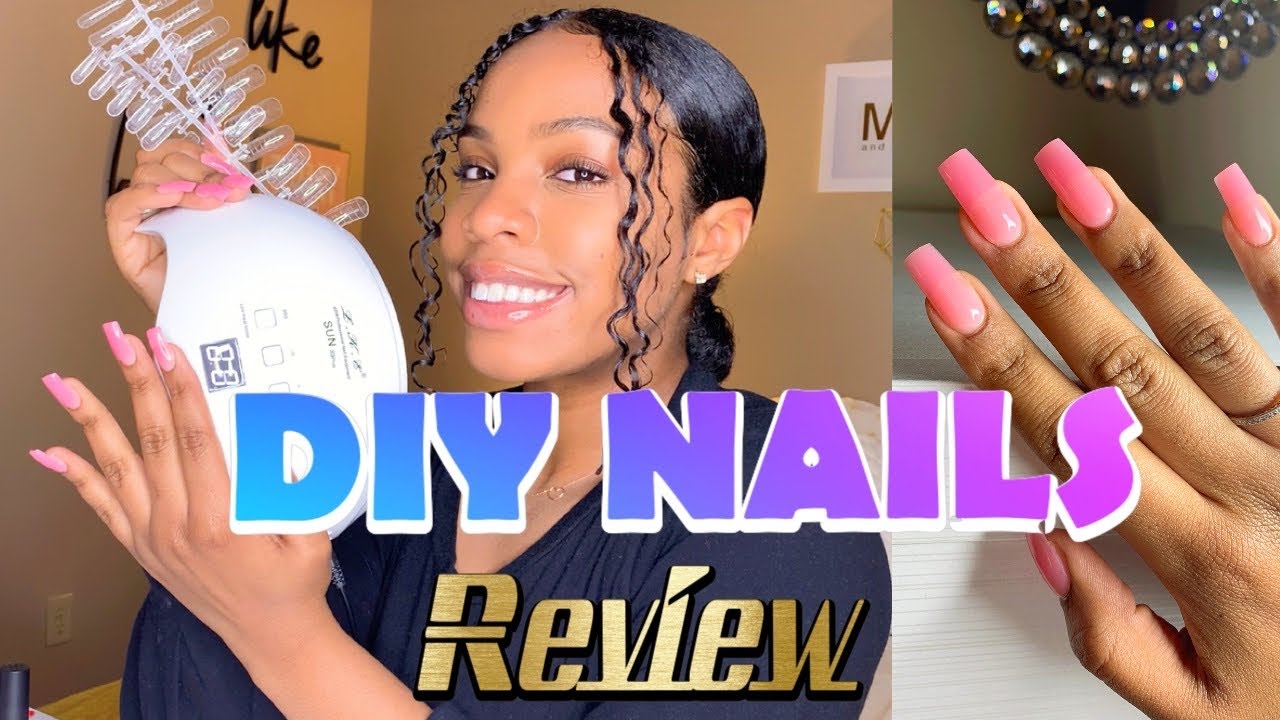 DOING MY OWN NAILS! SUPER EASY POLY GEL KIT FROM AMAZON 😍 MY FIRST TIME !!!