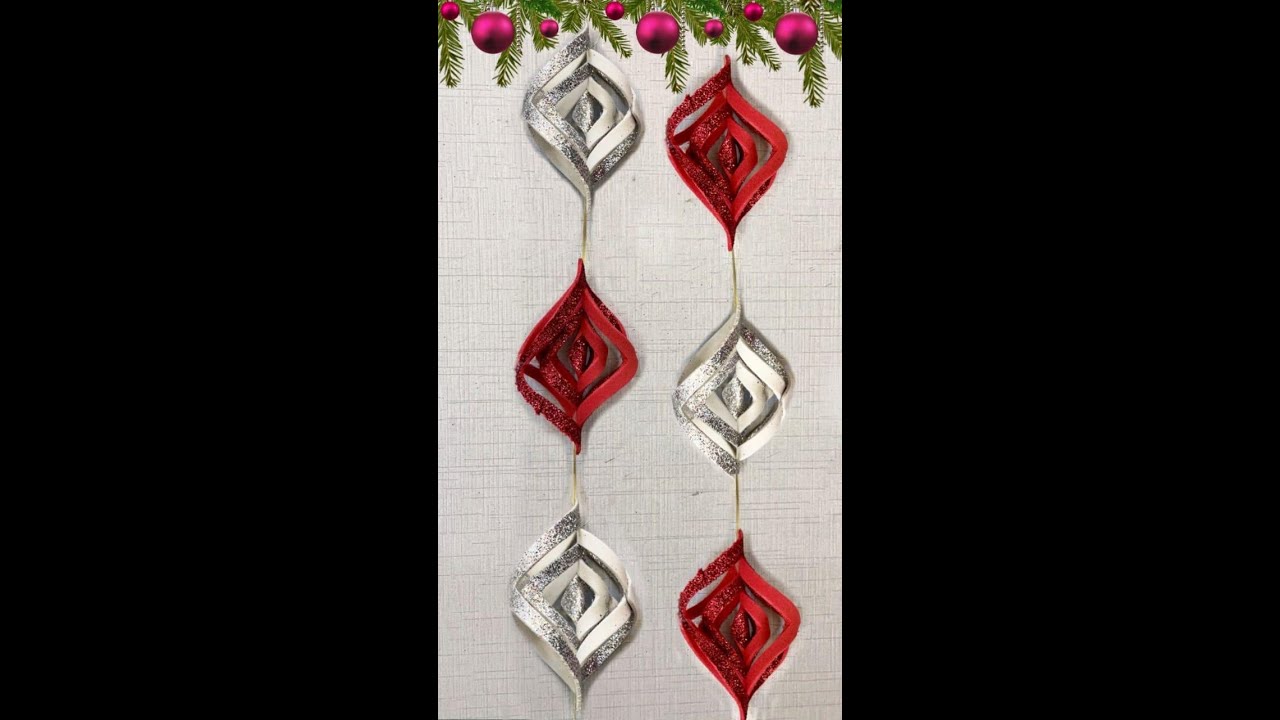 Easy & Attractive Glitter Foam Sheet Wall Hanging - DIY Christmas Decoration Ideas #shorts #trending
