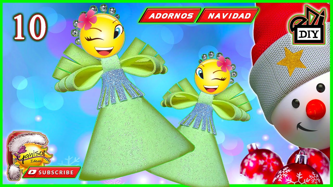 👼🏻 HERMOSO ANGEL DE NAVIDAD CON FOAMI GOMA DE EVA 👼🏻 @IDEAS YANISOL​