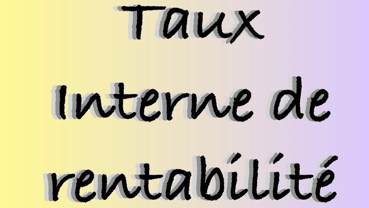 ✅ Comment déterminer si un projet est rentable ? Calcul de la VAN ; TIR ...