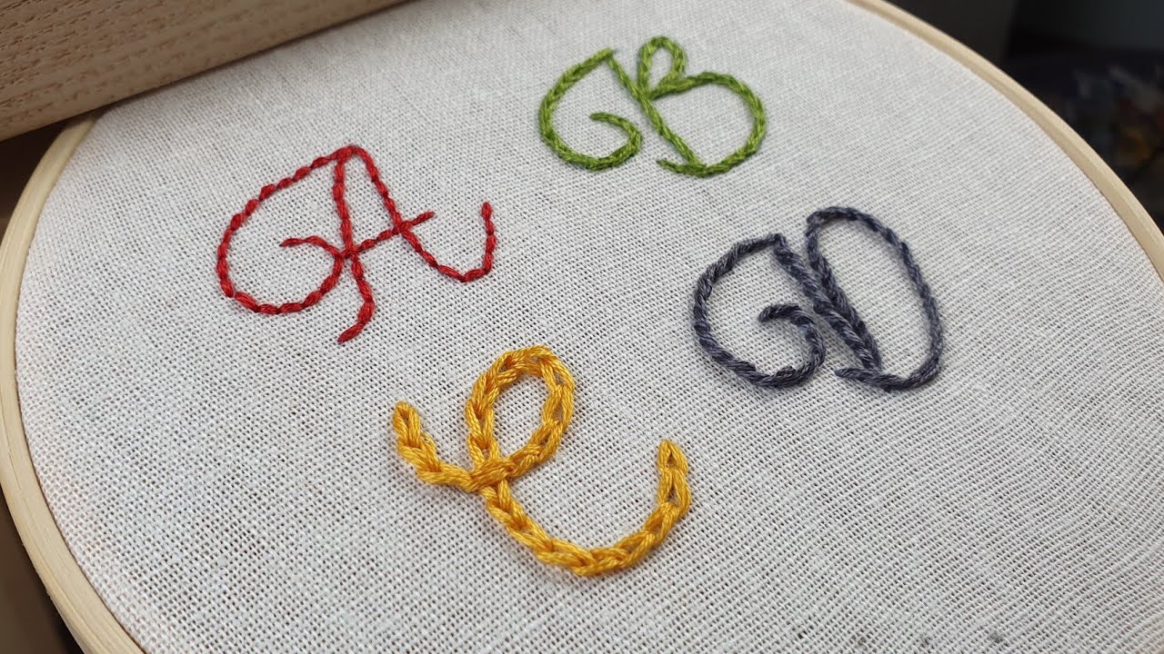 4 Ways to Hand Embroider Letters Lettering - Beginner's Hand Embroidery