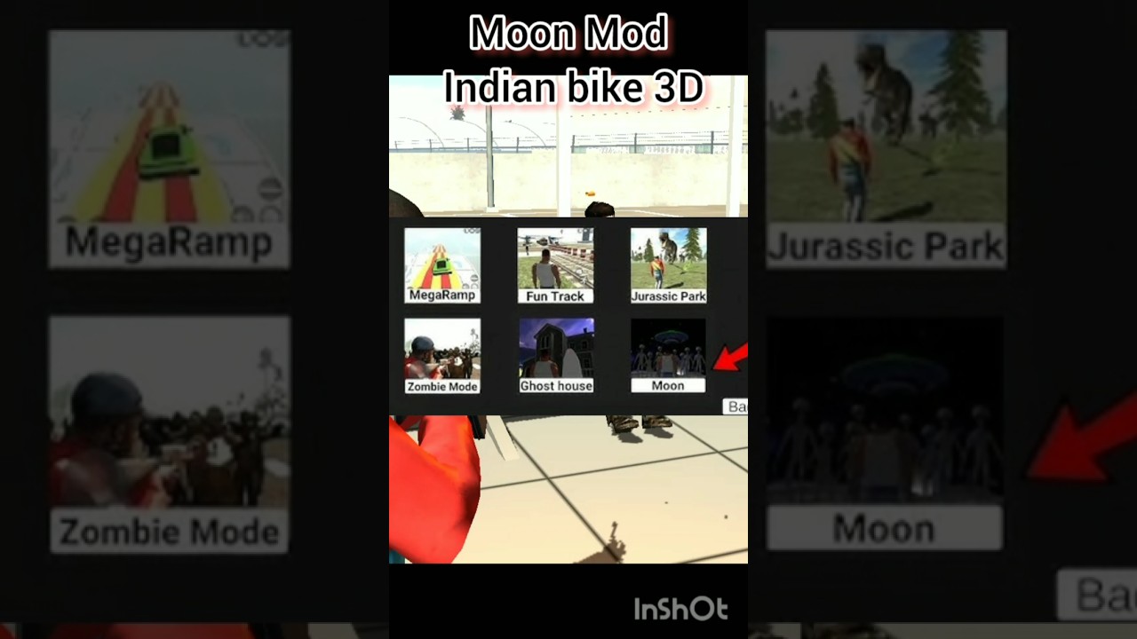 Moon Mod in Indian bike driving 3D #shorts #gaming