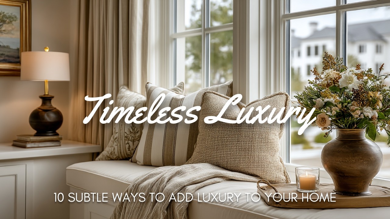 ✨ Elevate Your Home :  10 Subtle Ways to Add Luxury to Your Home 🏡