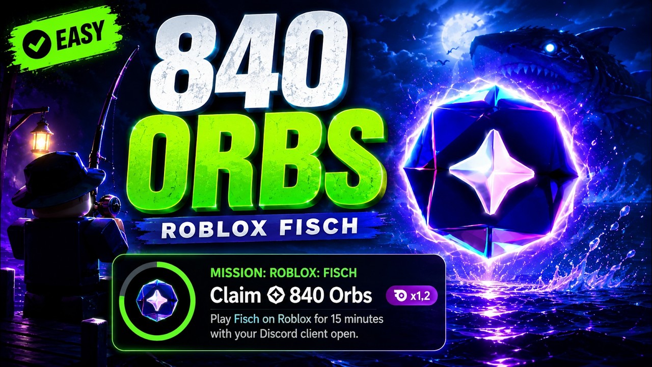 FREE 840 DISCORD ORBS! Roblox Fisch Quest EASY Method