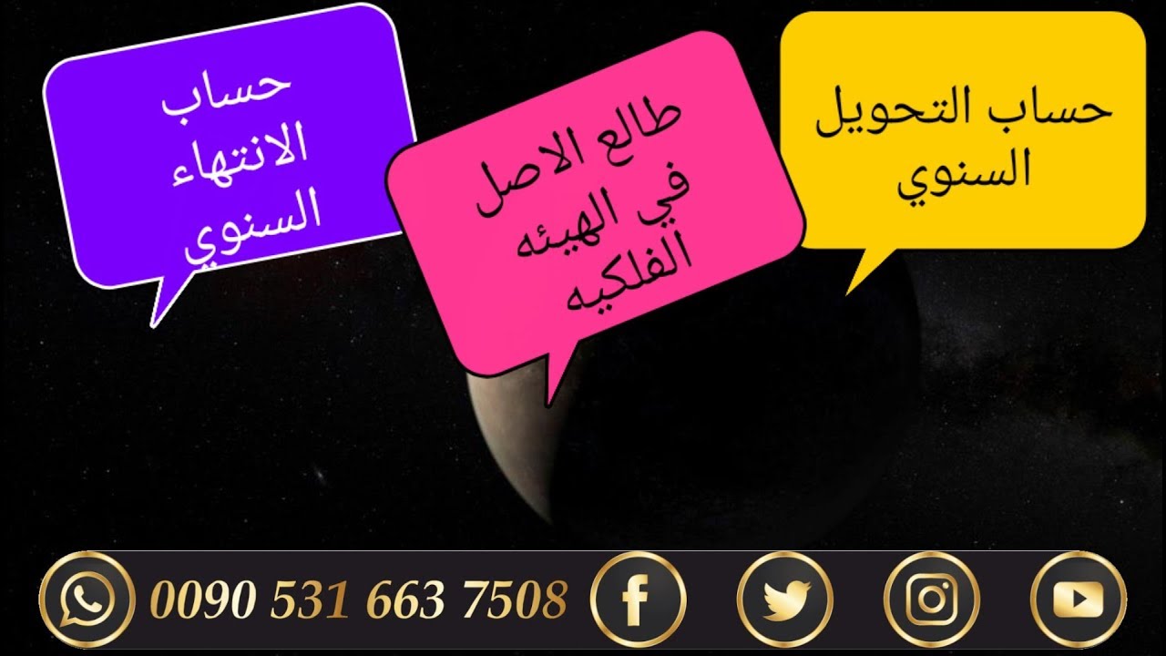التحويل السنوي و الانتهاء السنوي و طالع الاصل