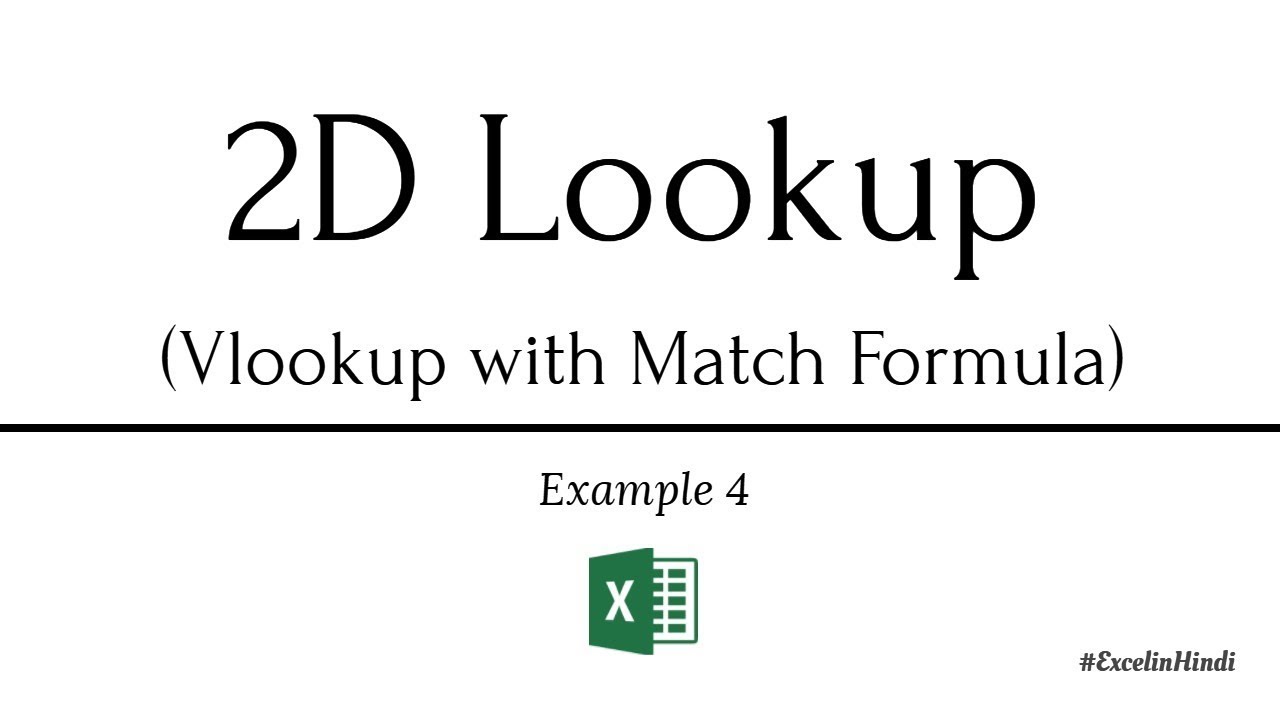 Vlookup with Match formula in Excel | Hindi