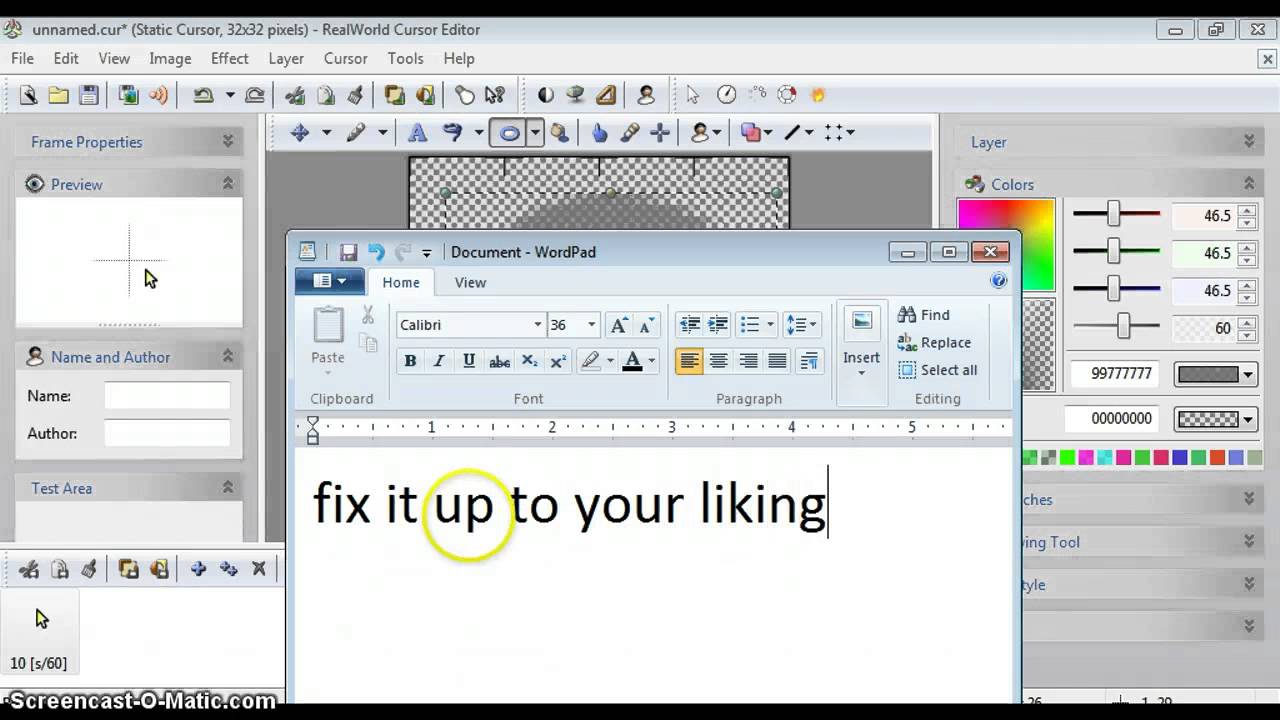 how to put a circle around your cursor