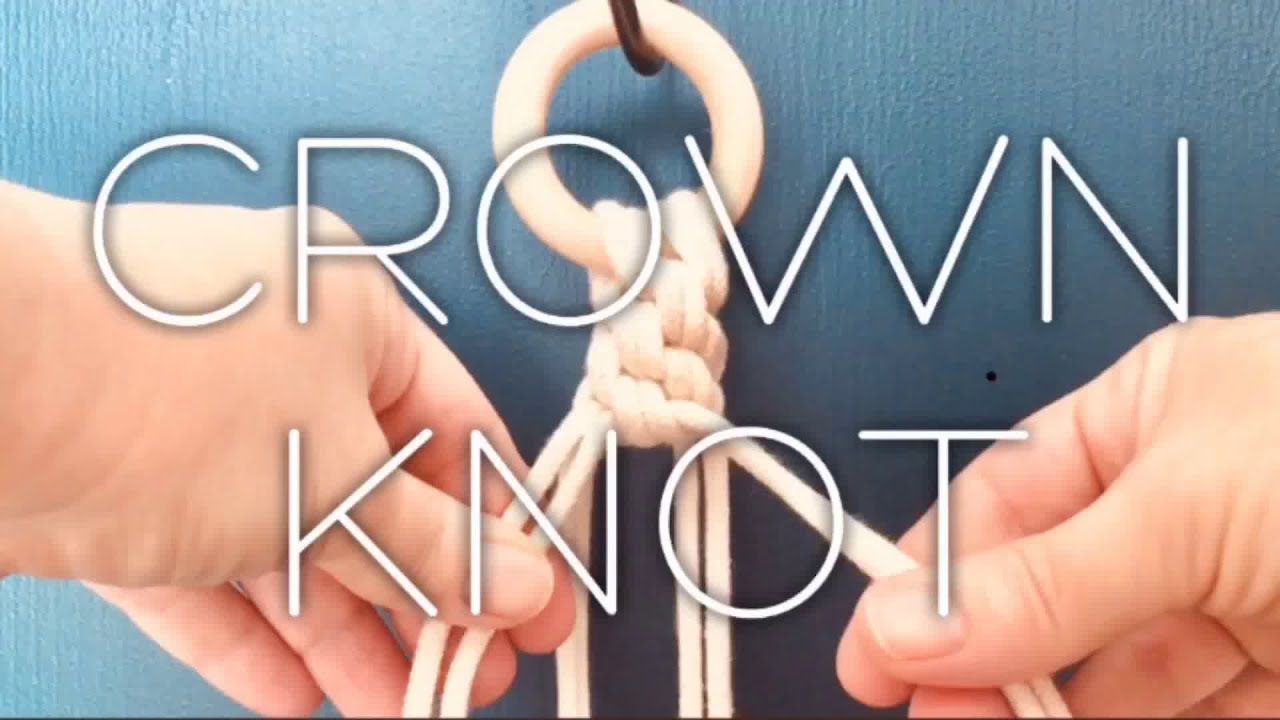 CROWN KNOT | Macrame | DIY Tutorial | Hanging Cord Method