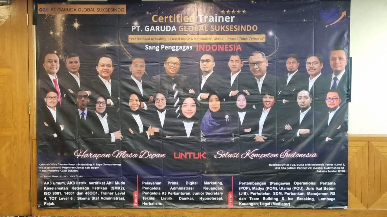 Income Tanpa Batas di Tahun 2026 (Pengukuhan Trainer PT GGS & Premium Class Training Level 4 BNSP)