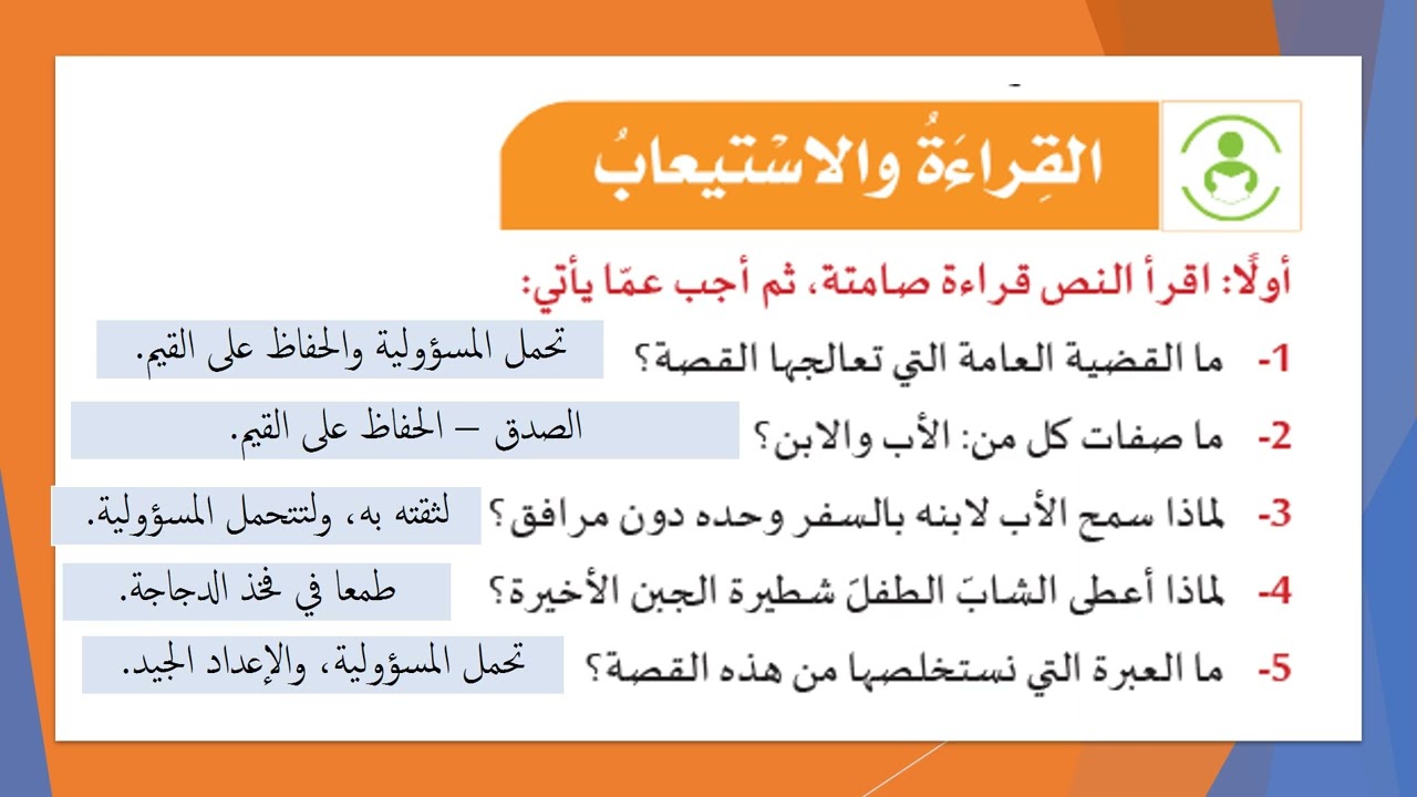 اللغة العربية-الصف الثاني عشر د/غ- قصة المسافر