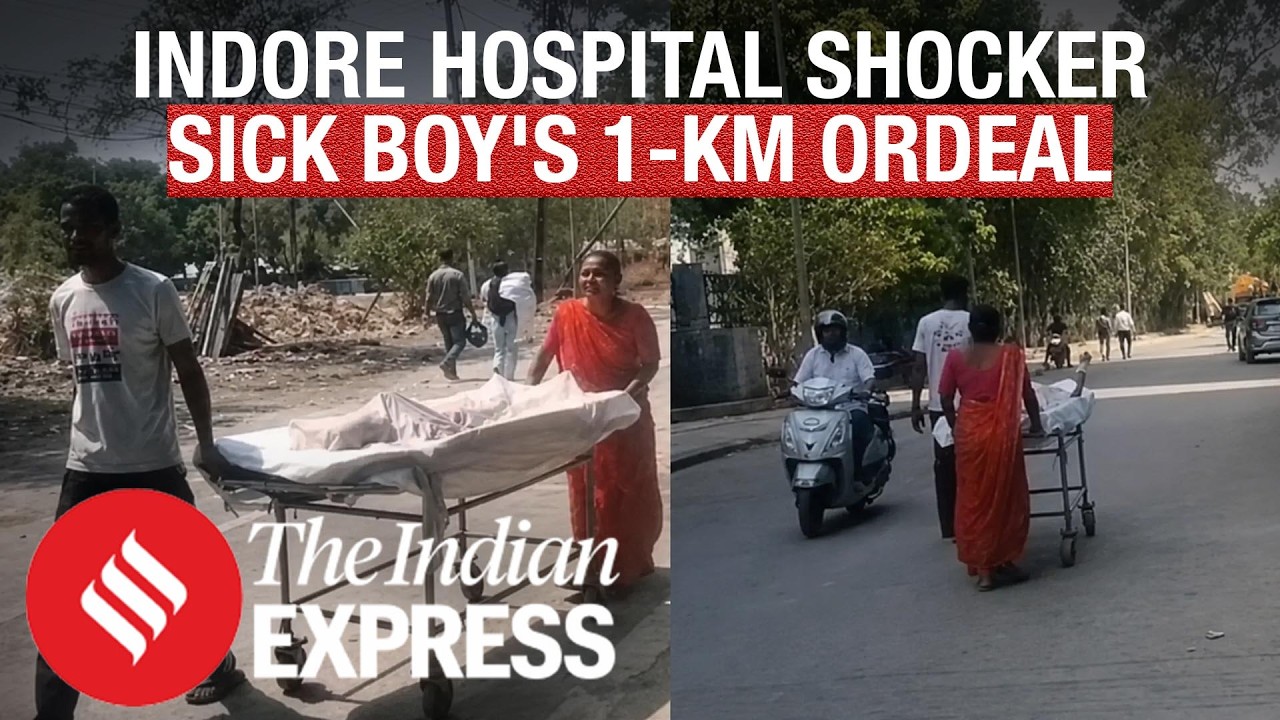 Indore Shocker: Parents Push Sick Child on Stretcher in Scorching Heat, Video Triggers Outrage