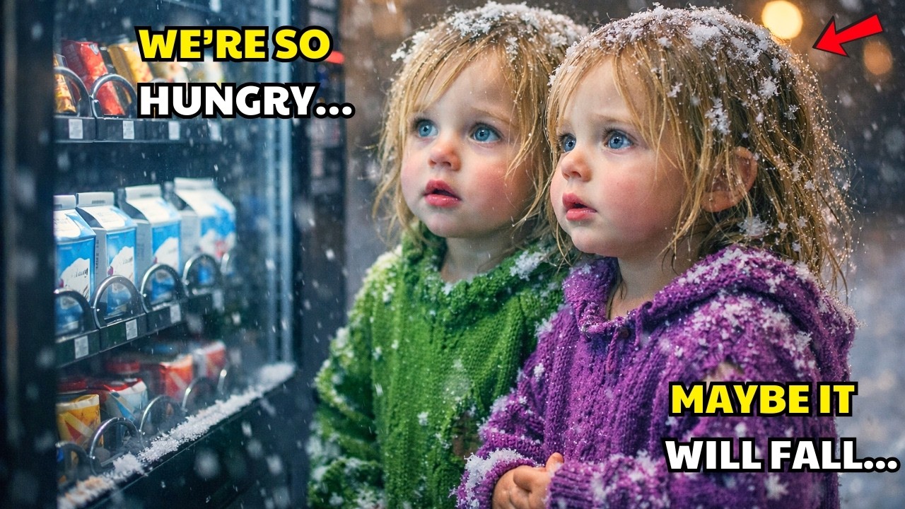 A BILLIONAIRE SAW TWO POOR GIRLS STANDING BEFORE A VENDING MACHINE—AND WHISPERED “WE WISH…” AND THEN
