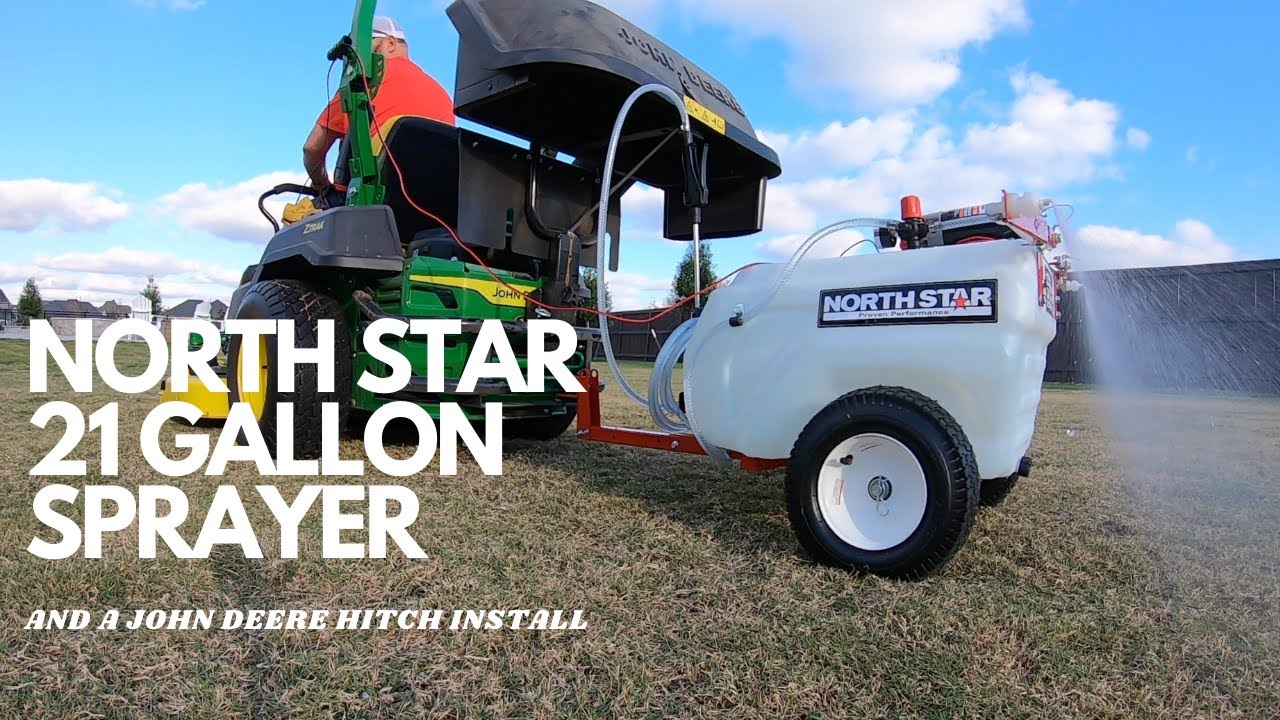 North Star 21 gallon Sprayer and a cheap John Deere hitch install