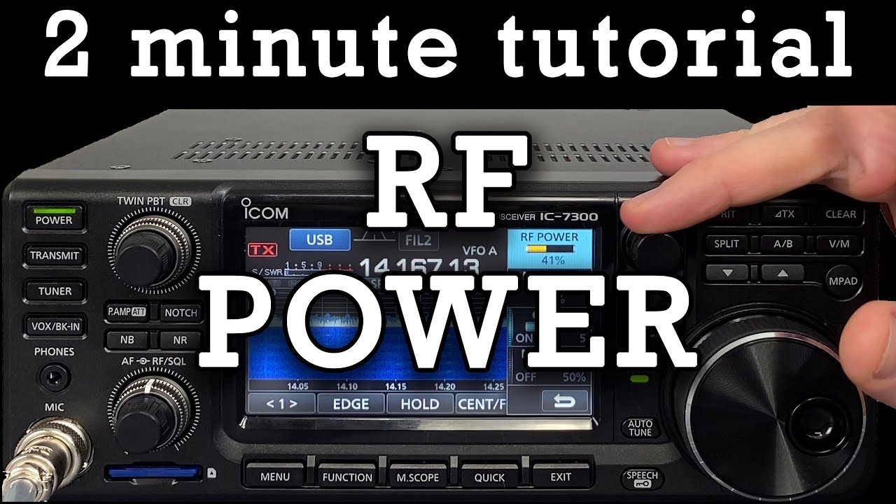 2 Minute Tutorial: Changing RF Power Output on Icom 7300
