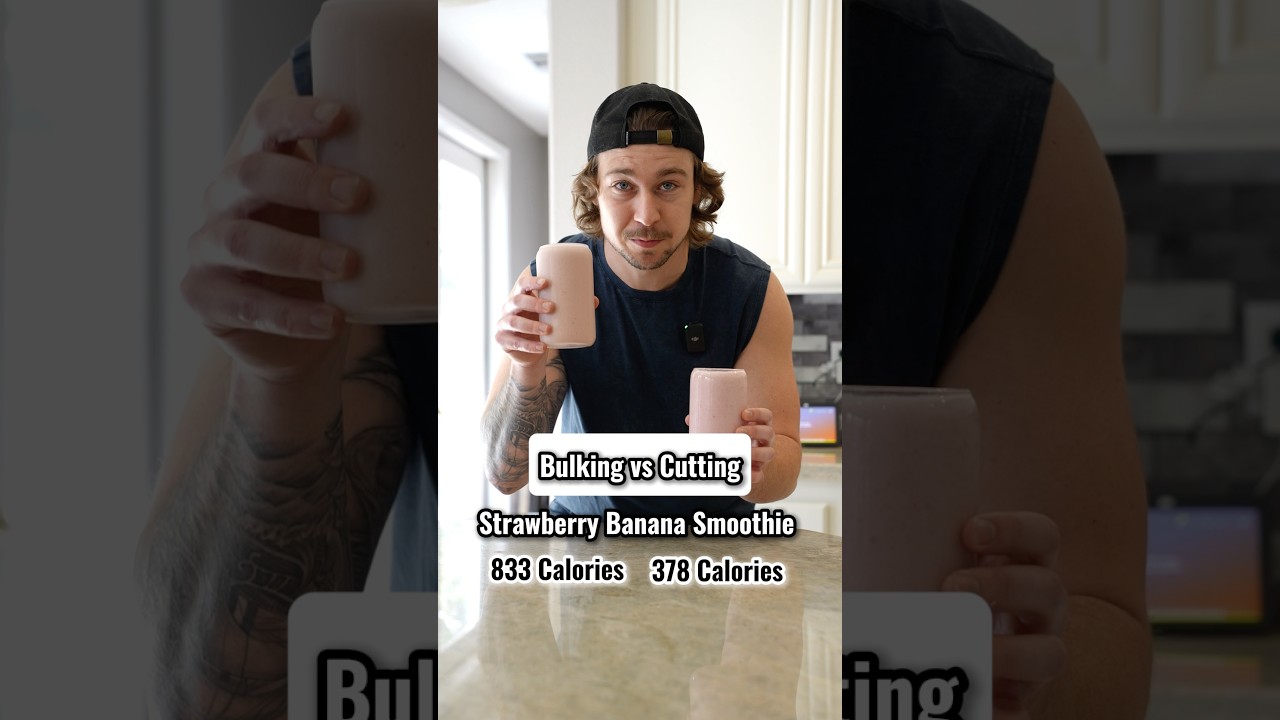 Bulking vs Cutting 🍓Strawberry Banana🍌Smoothie