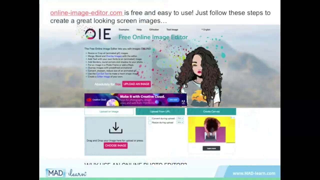 Using Online Image Editor to Create Designs