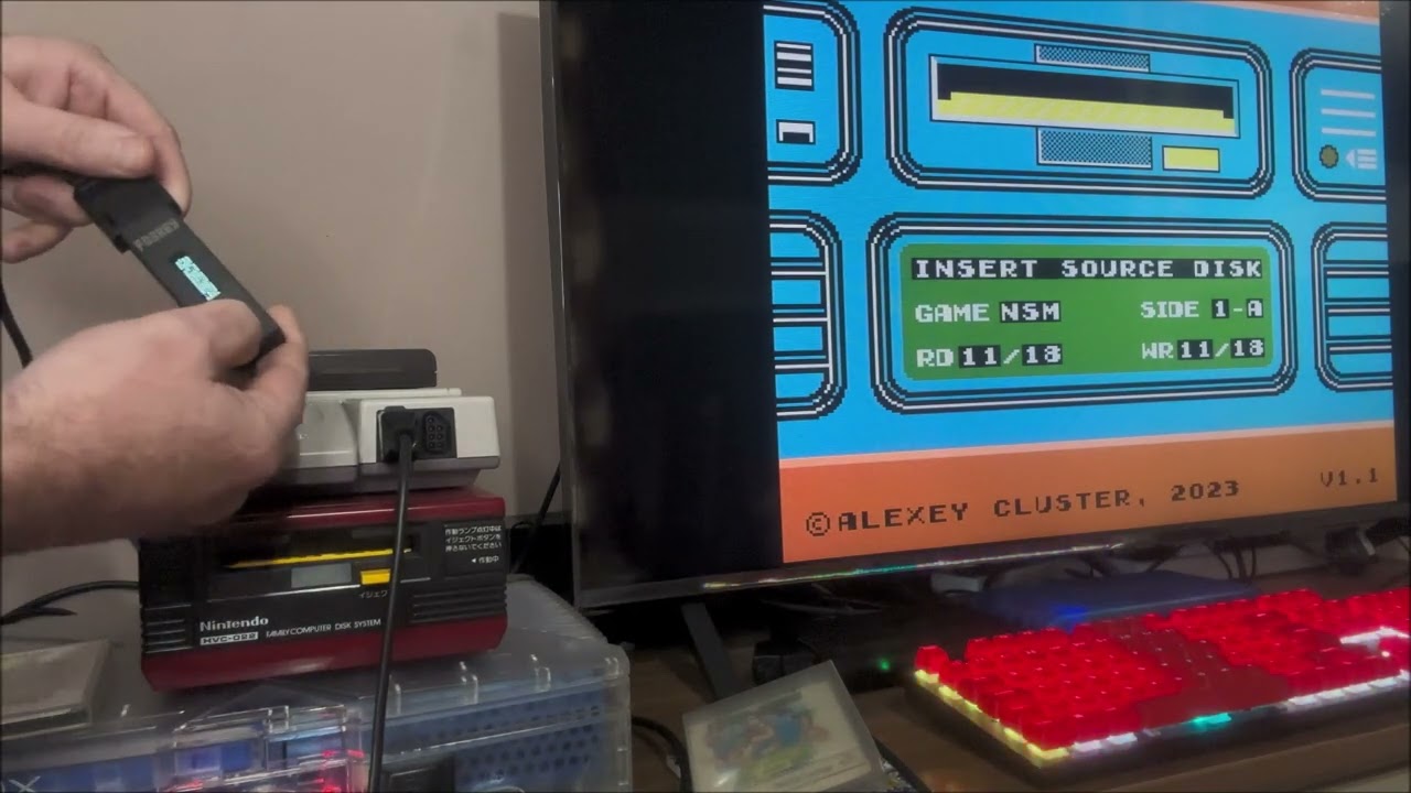Backup and write to a Famicom Disk System disk using an FDSkey.