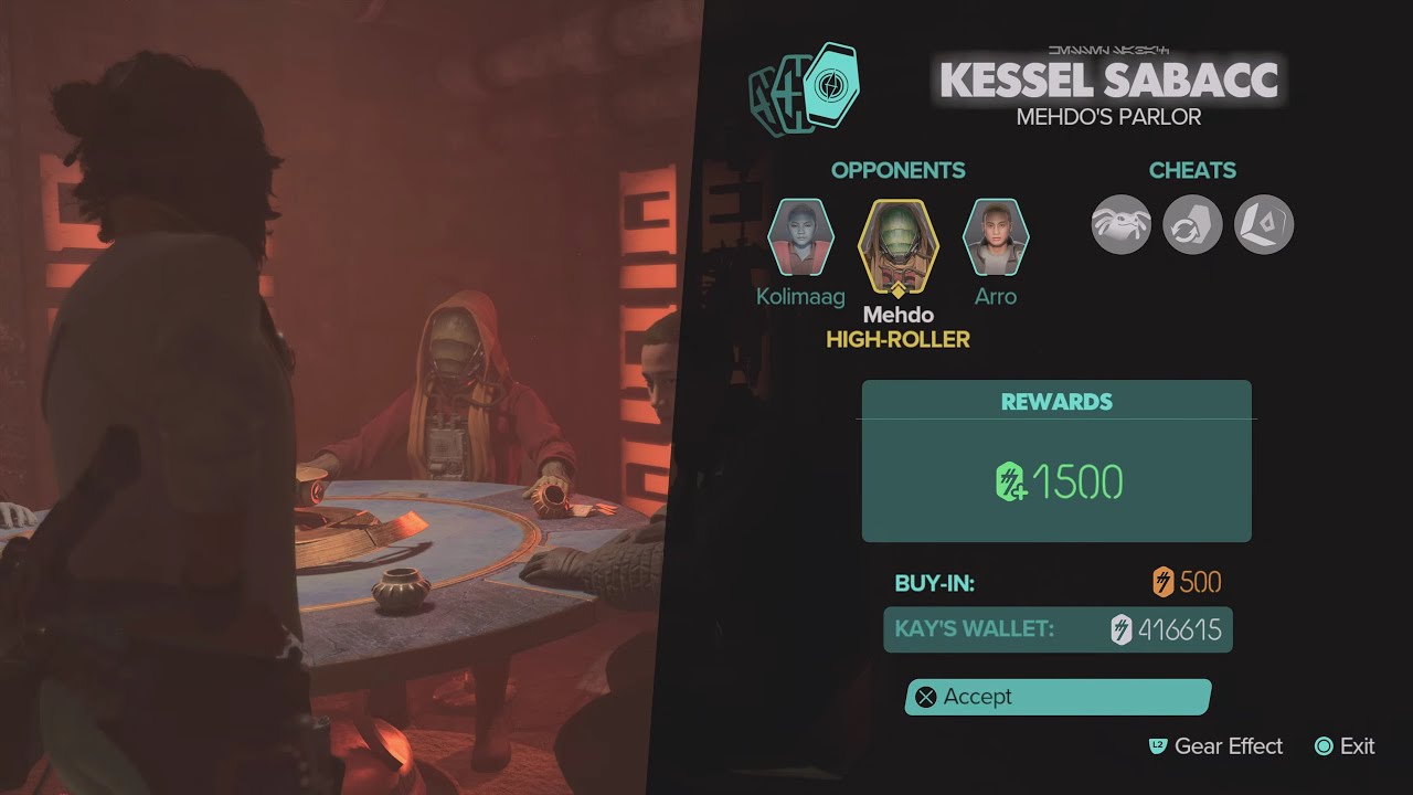 Star Wars Outlaws - Kessel Sabacc Sunday: Mehdo's Secret Palor (High Roller, Kijimi, Kijimi City)