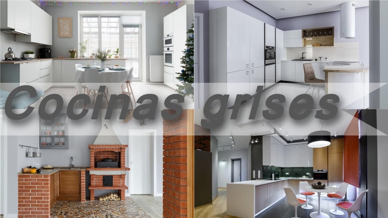 Cocinas 🍽 grises modernas - Ideas para cocinas