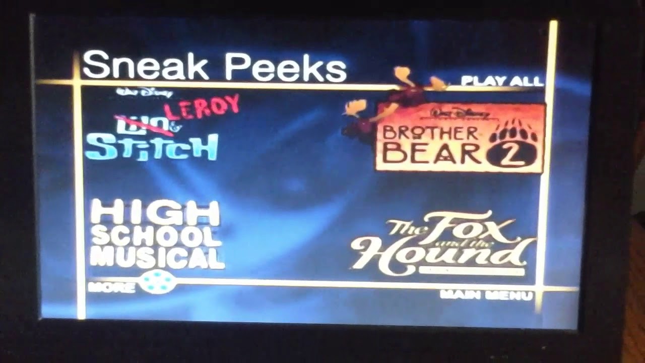Sneak Peeks Menu