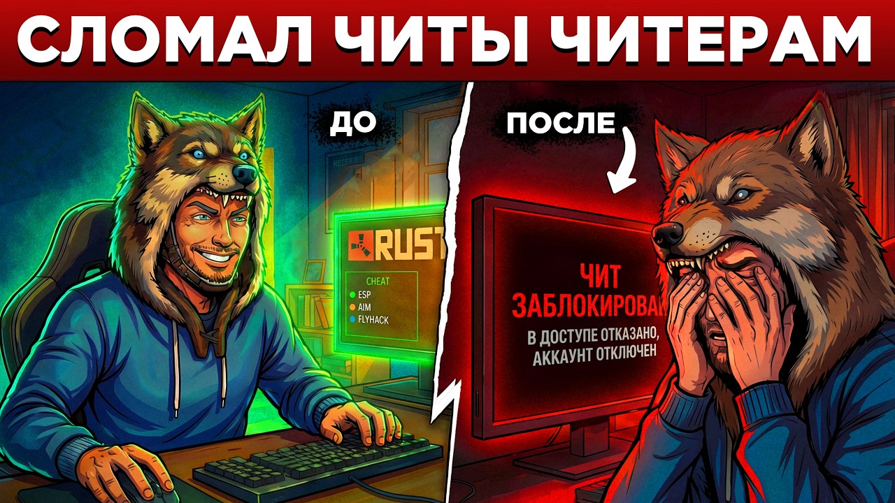 АДМИН НАВСЕГДА СЛОМАЛ ЧИТЫ ДВУМ ЧИТЕРАМ в РАСТ/RUST